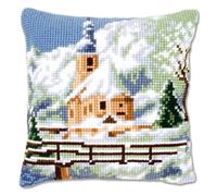 Vervaco Alpine Scene 2 Cross Stitch Cushion, Multi-Colour