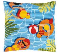 Vervaco Angled Clamping Long Stitch Cushion Kit: Summer