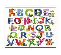 Vervaco Animal Alphabet Counted Cross Stitch Kit, Multi-Colour