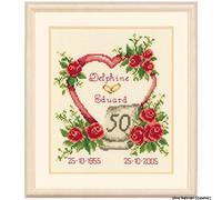 Vervaco Anniversary Counted Cross Stitch Kit, Multi-Colour