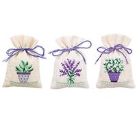 Vervaco Bag Kit Provence 3 Pieces, Cotton, Multicolour, 8 x 12 x 0,3 cm