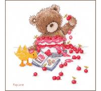 Vervaco Baking Pie Popcorn Counted Cross Stitch Kit, Multi-Colour