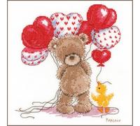 Vervaco Beautiful Balloons Popcorn Counted X Stitch Kit, Multi-Colour
