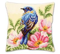 Vervaco Bird on Rose Bush Cross StitchCushion, Multi-Colour