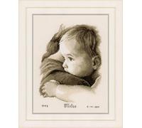 Vervaco Birth Record Baby Hug, Polyester cotton, Assorted 40 x 2 x 20 cm