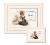Vervaco Counted Cross Stitch Kit Birth Record Cuddle Teddy Multi-Colour