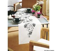 Groves Of Thames Emb T/run Blackwork - Embroidery Kit: Runner: Blackwork - Vervaco