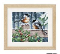 Vervaco Blue Tits in Winter Counted Cross Stitch, Multi-Colour