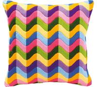 Vervaco Bold Geometric Style Long Stitch Cushion Kit 2, Multi-Colour