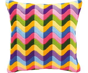Vervaco Bold Geometric Style Long Stitch Cushion Kit 2, Multi-Colour