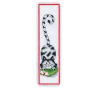 Vervaco Bookmark Black and White Cat Counted Cross Stitch Kit, Multi-Colour
