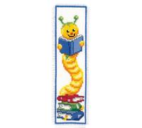 Vervaco Bookmark Bookworm Counted Cross Stitch Kit, Multi-Colour