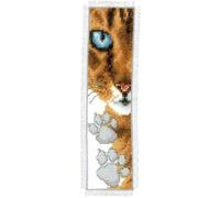 Vervaco Bookmark Cat Footprint Counted Cross Stitch Kit, Multi-Colour