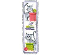 Vervaco Bookmark Cats 1 Counted Cross Stitch Kit, Multi-Colour