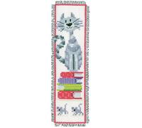 Vervaco Bookmark Cats 2 Counted Cross Stitch Kit, Multi-Colour
