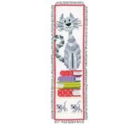 Vervaco Bookmark Cats 2 Counted Cross Stitch Kit, Multi-Colour