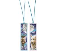 Vervaco Bookmark Counted Cross Stitch kit Wolf and Deer with Moon Set of 3, 6x20cm, DIY