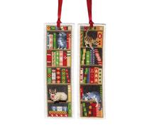 Vervaco Bookmark Cross Stitch Embroidery Kits Counted Cross Stitch Cats in Bookshelf 2 Pieces DIY Set Adult Embroidery Reading Accessories Gift Counted Pattern Pack Approx. 6 x 20 cm Embroidery Kit