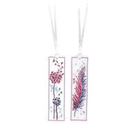 Vervaco Bookmark Cross Stitch Embroidery Kits Counted Cross Stitch Set Reader Colours E Set of 2 DIY Set Adults Embroidery Reading Accessories Gift Counted Pattern Pack Approx. 6 x 20 cm Embroidery