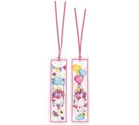VERVACO Bookmark Cross Stitch Embroidery Kits Counted Cross Stitch Set Unicorn Set of 2 DIY Set Adults Embroidery Reading Accessories Gift Counted Pattern Pack 4 x 15 cm Embroidery Set for Beginners