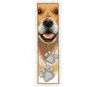 Vervaco Bookmark Dog Footprint Counted Cross Stitch Kit, Multi-Colour