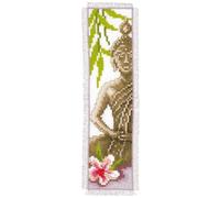 Vervaco Bookmark Lady Buddha Counted Cross Stitch Kit, Multi-Colour