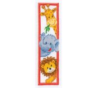 Vervaco Bookmark Zoo Animals Counted Cross Stitch Kit, Multi-Colour