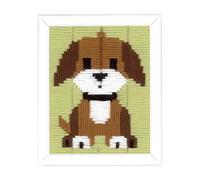 Vervaco Brown Doggy Long Stitch Kit, Multi-Colour