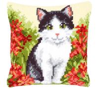 Vervaco Cat Cross Stitch Cushion, Multi-Colour
