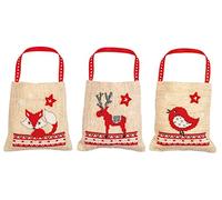 Vervaco Christmas Animal Gift Bag Set of 3