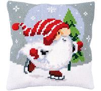 Vervaco Christmas Gnome Cross Stitch Cushion Kit
