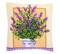 Vervaco Cross Stitch Cushion, Cotton Acrylic, Design #1, ca. 40 x 40 cm
