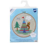Vervaco Counted Cross Stitch Birth Record: LIEF Indian Bear-Tepee, Other, NA, 20cm