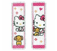 Vervaco Counted Cross Stitch: Bookmark: Hello Kitty with Dog (Set of 2)