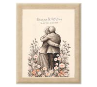 VERVACO Counted Cross Stitch Embroidery Kits DIY Embroidery Pictures Eternal Love Wall Decoration Handmade Set for Adults Creative Craft Approx. 20 x 30 cm Cross Stitch Pictures Set Home Decoration