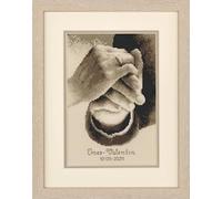 VERVACO Counted Cross Stitch Embroidery Kits DIY Embroidery Pictures Wedding Portrait Wall Decoration Handmade Set for Adults Creative Craft 17 x 23 cm Cross Stitch Pictures Set Home Decoration