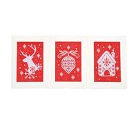 VERVACO Counted Cross Stitch Embroidery Kits Greeting Cards for DIY Christmas Set of 3 DIY Postcards Adult Embroidery Craft 10.5 x 15 cm Embroidery Set for Beginners Creative Gift
