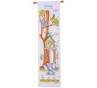 VERVACO Counted Cross Stitch Embroidery Kits Height Chart Children The Tree House Wall Decoration Handmade Set for Adults Creative Crafts 18 x 70 cm Cross Stitch Pictures Set Home Decoration