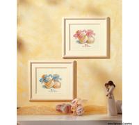 Vervaco Counted Cross Stitch Kit Birth Record Babies Booties Multi-Colour
