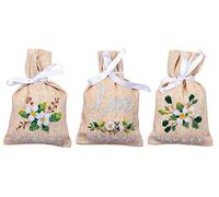VERVACO Counted Cross Stitch Kit Bag Aromates Complete Set of 3 Love Embroidery Craft Home Decoration Gift DIY Approx. 8 x 12 cm Counted Cross Stitch Embroidery, Fabric, Multi-Coloured