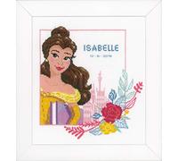 Vervaco Counted Cross Stitch Kit: Birth Record: Beauty And The Beast - Enchanted Beauty, Assorted