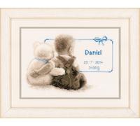 Vervaco Counted Cross Stitch Kit Birth Record Cuddle Teddy