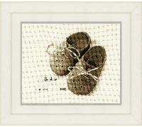 Vervaco Counted Cross Stitch Kit: Birth Record: First Shoes