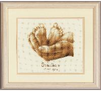 Vervaco Counted Cross Stitch Kit: Birth Record: Little Feet