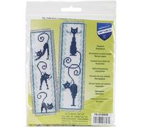 Vervaco Counted Cross Stitch Kit: Bookmark: Cheerful Cats (Set of 2), Multi-Colour