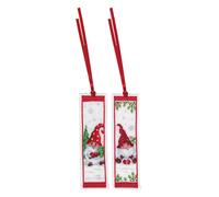 Vervaco Counted Cross Stitch Kit Bookmark Christmas Gnomes Set of 2