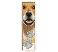 Vervaco Bookmark Dog Footprint Counted Cross Stitch Kit, Multi-Colour