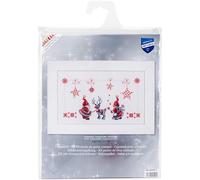 Vervaco Counted Cross Stitch Kit: Christmas Elves, Acrylic, NA, 28 x 17cm