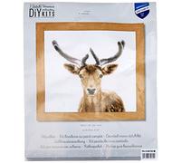 Vervaco Counted Cross Stitch Kit Deer aida, Cotton Blend, Assorted, 37.7 x 20 x 22 cm