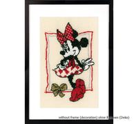 Vervaco PN-0167301 Disney It's All About Minnie Counted Cross Stitch Kit, Cotton, Multi-Colour, Approx. 13 x 18 cm / 5.2 x 7.2 inches.